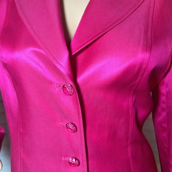 NWOT TALBOTS Womens Petites Silk Pink Notch Collar  Blazer - Picture 4 of 10
